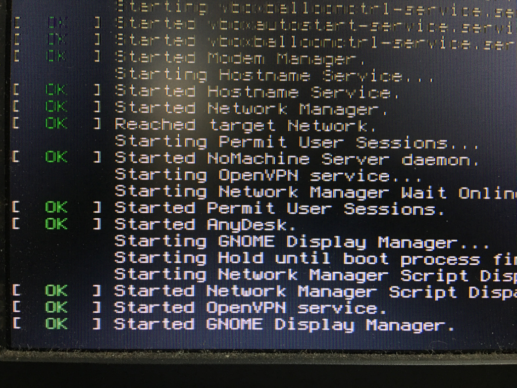 started gnome display manager